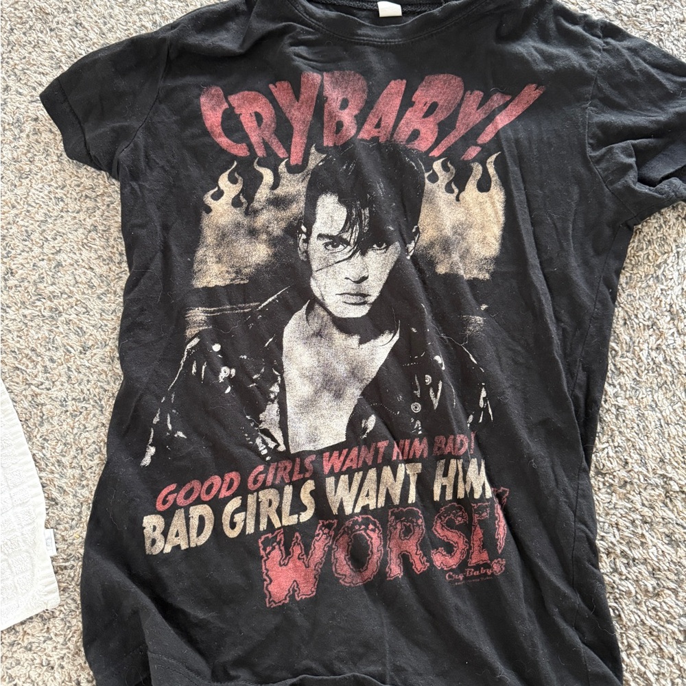 Black Cry-Baby Graphic T-Shirt